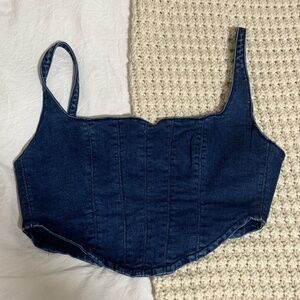Zara Denim Corset Top